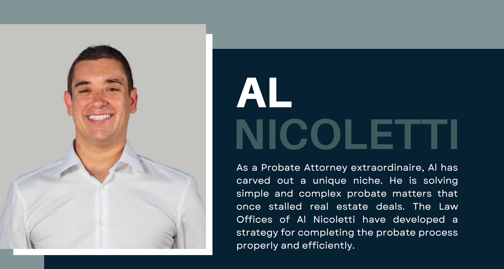Al Nicoletti Probate Attorney, Investors, flip house, probate leads, Pre-Probate leads, Divorce Leads, 