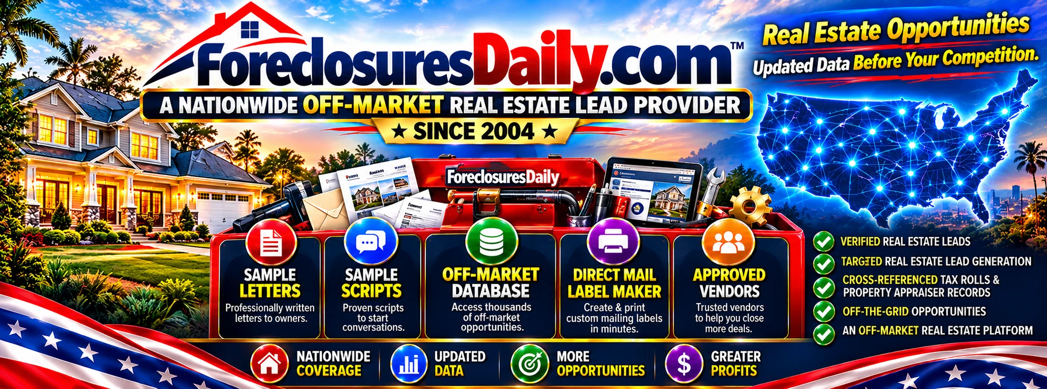 ForeclosuresDaily.com marketing toolbox