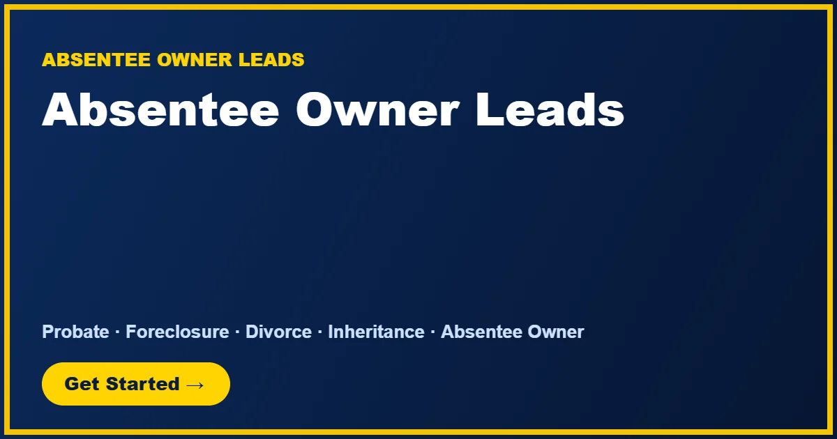 Absentee Owner Leads