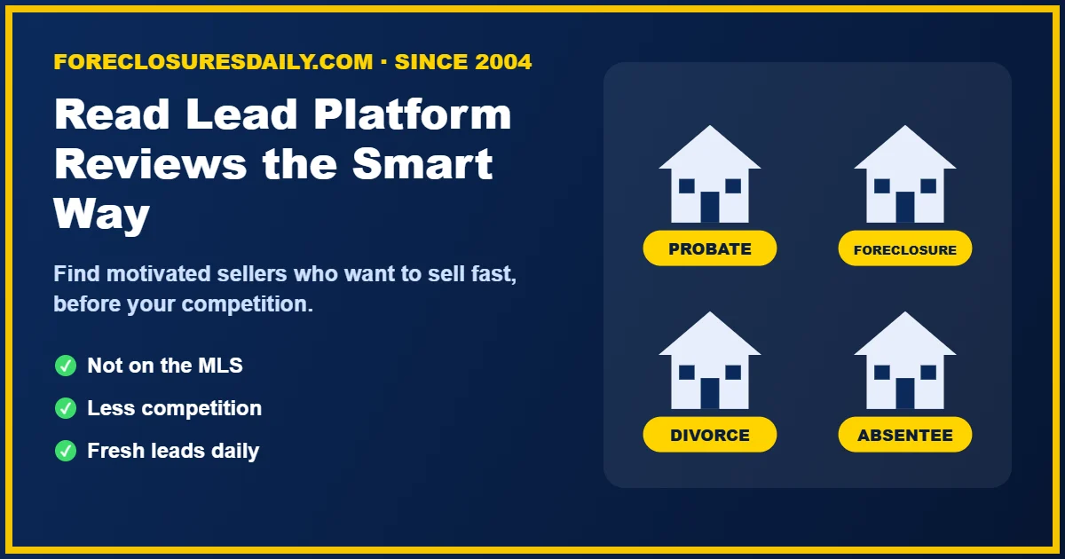 Real estate agent reading lead platform reviews