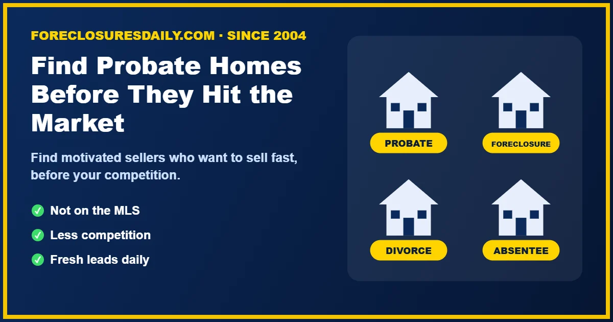 Investor reviewing probate homes for sale