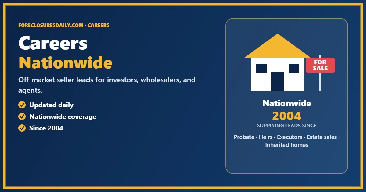 Careers at ForeclosuresDaily.com: Remote and Part-Time Openings