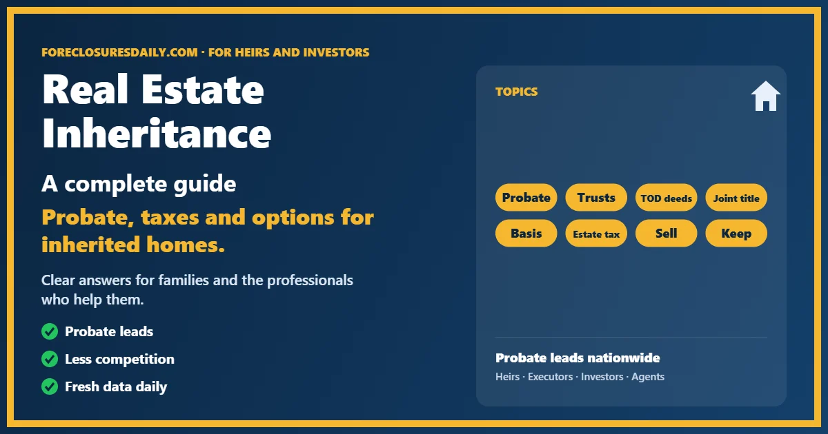Guide to real estate inheritance from ForeclosuresDaily.com