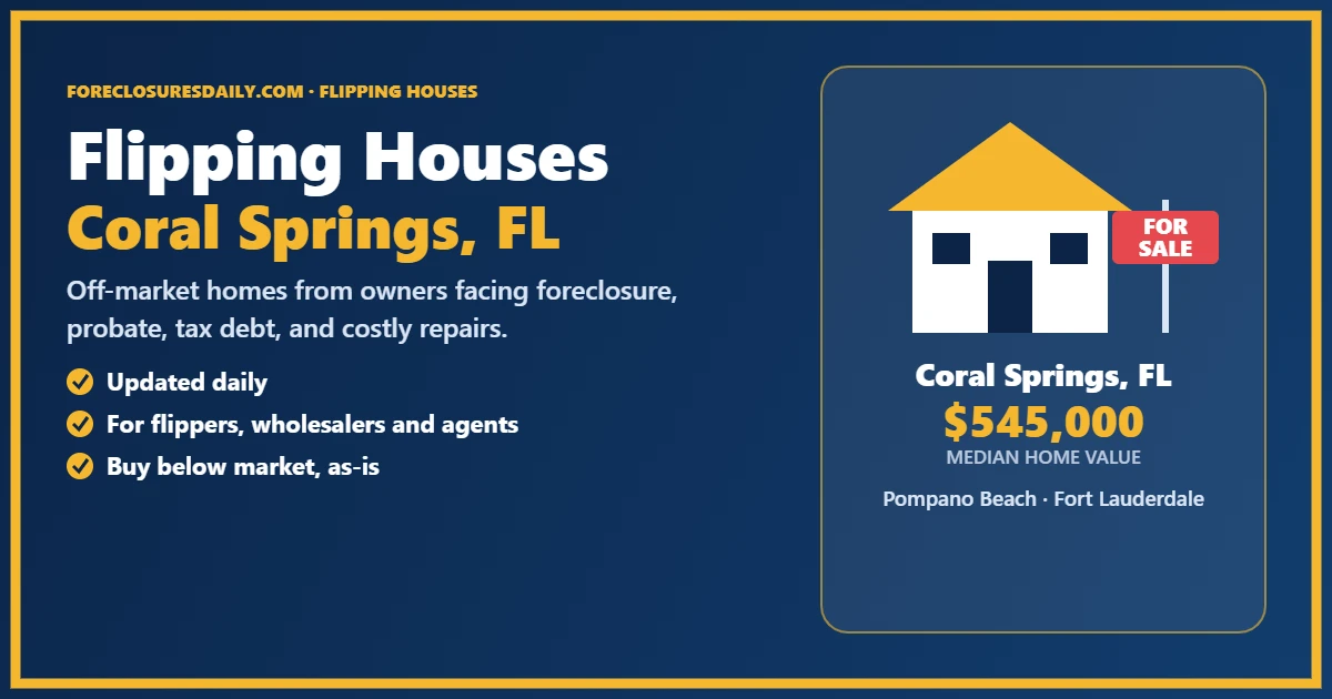 Flipping houses in Coral Springs, Florida