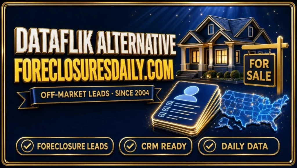 DataFlik alternative: ForeclosuresDaily.com off-market leads