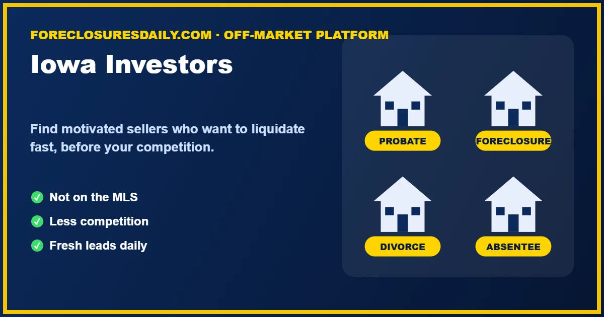 Iowa real estate investors finding off-market deals
