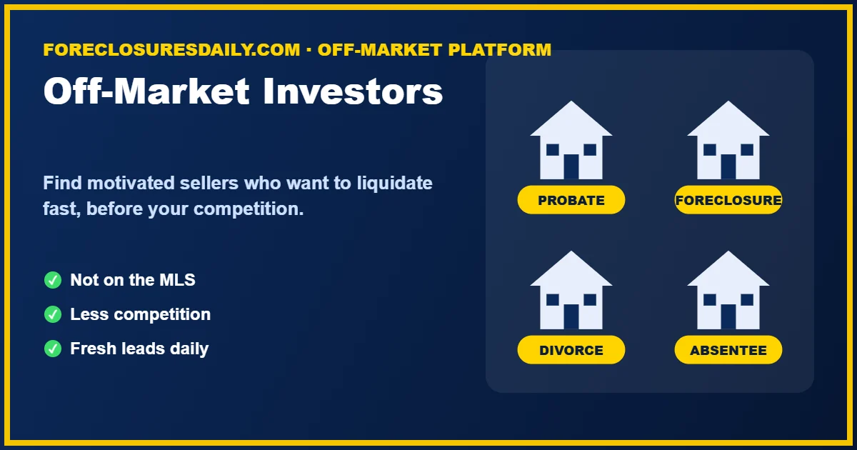 Off-Market real estate investors finding off-market deals