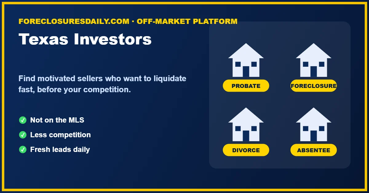 Texas real estate investors finding off-market deals