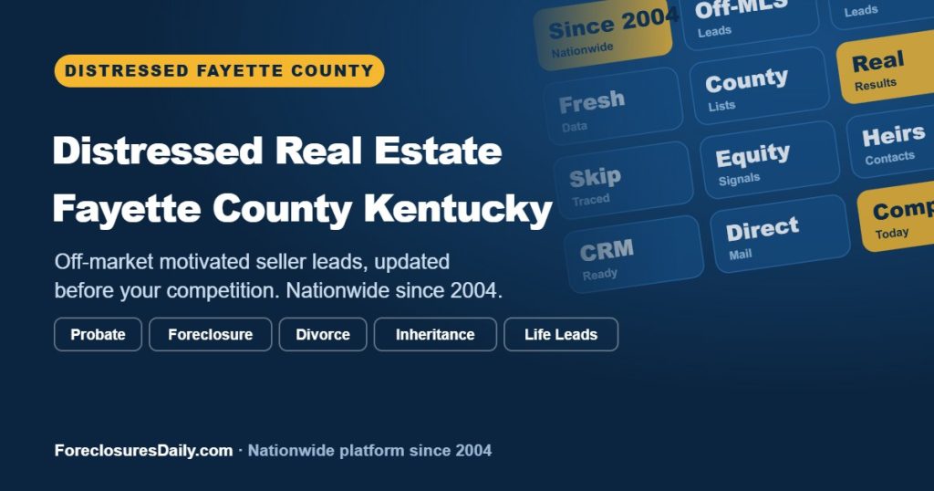 Distressed Real Estate Fayette County Kentucky | ForeclosuresDaily.com