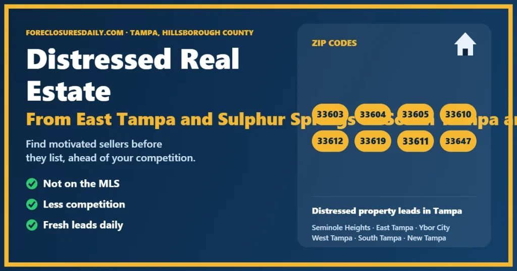 Distressed real estate Tampa FL guide from ForeclosuresDaily.com