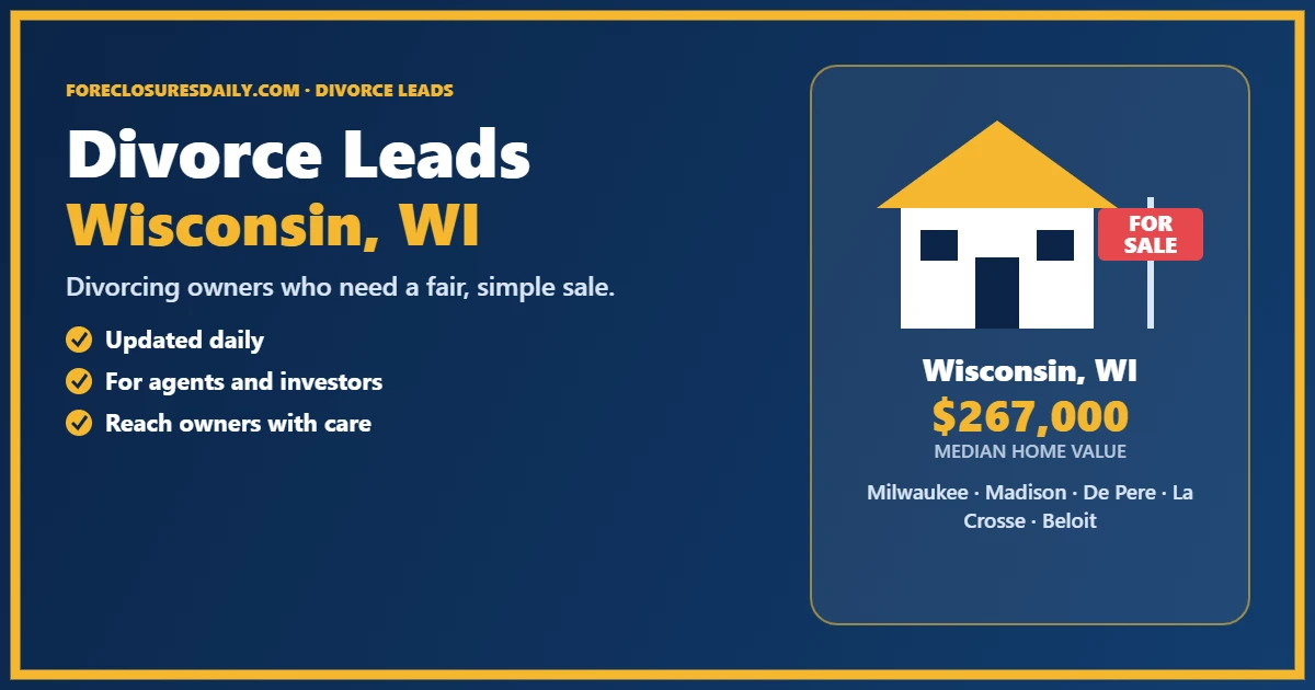 Divorce real estate leads in Wisconsin