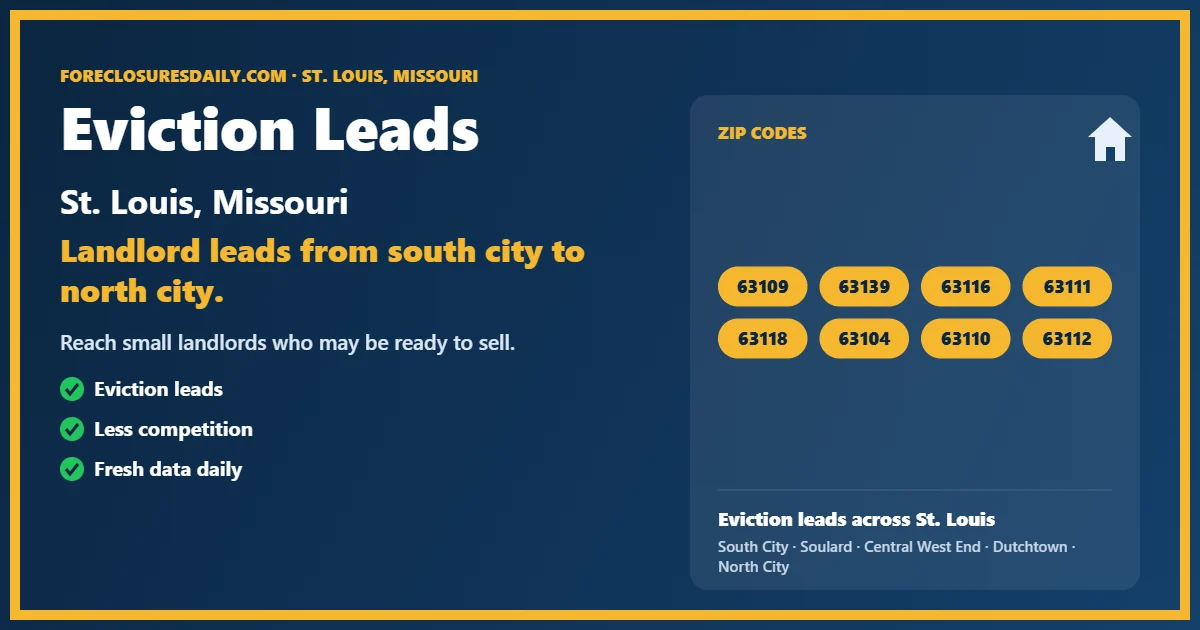 Eviction leads St. Louis Missouri from ForeclosuresDaily.com