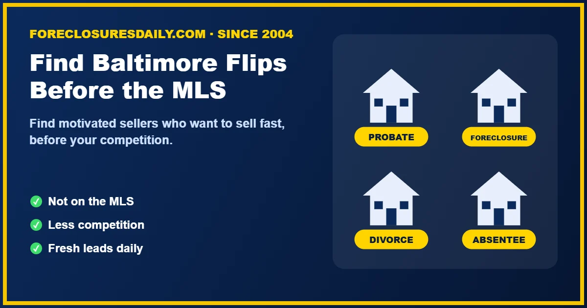Investor planning a rowhome flip in Baltimore