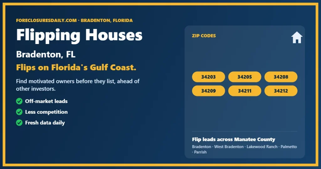 Flipping houses Bradenton guide from ForeclosuresDaily.com