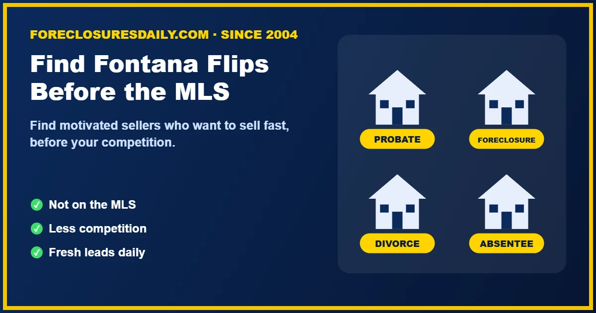 Investor planning a house flip in Fontana, California