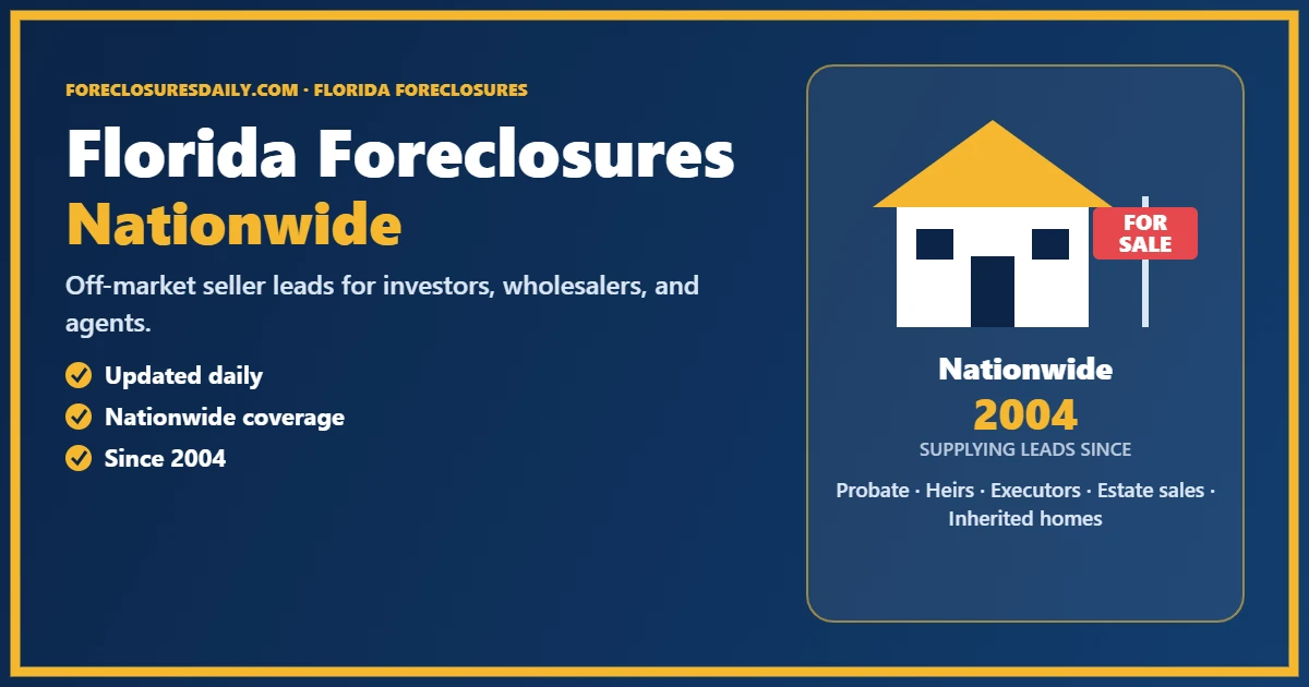 Florida Foreclosures: How the Process Works and How to Find Leads