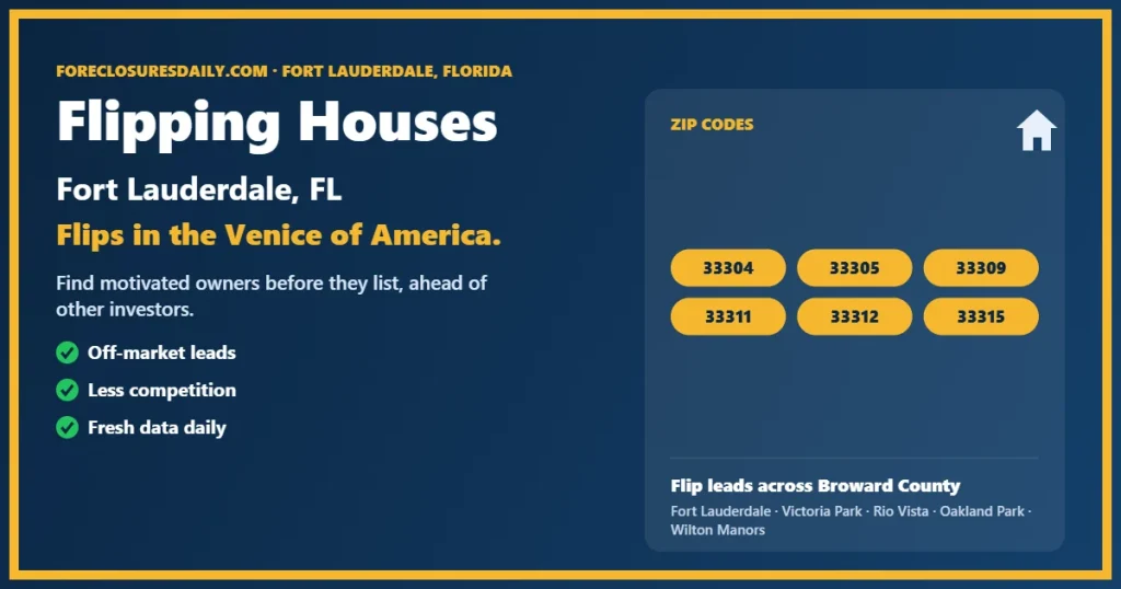 Flipping houses Fort Lauderdale guide from ForeclosuresDaily.com