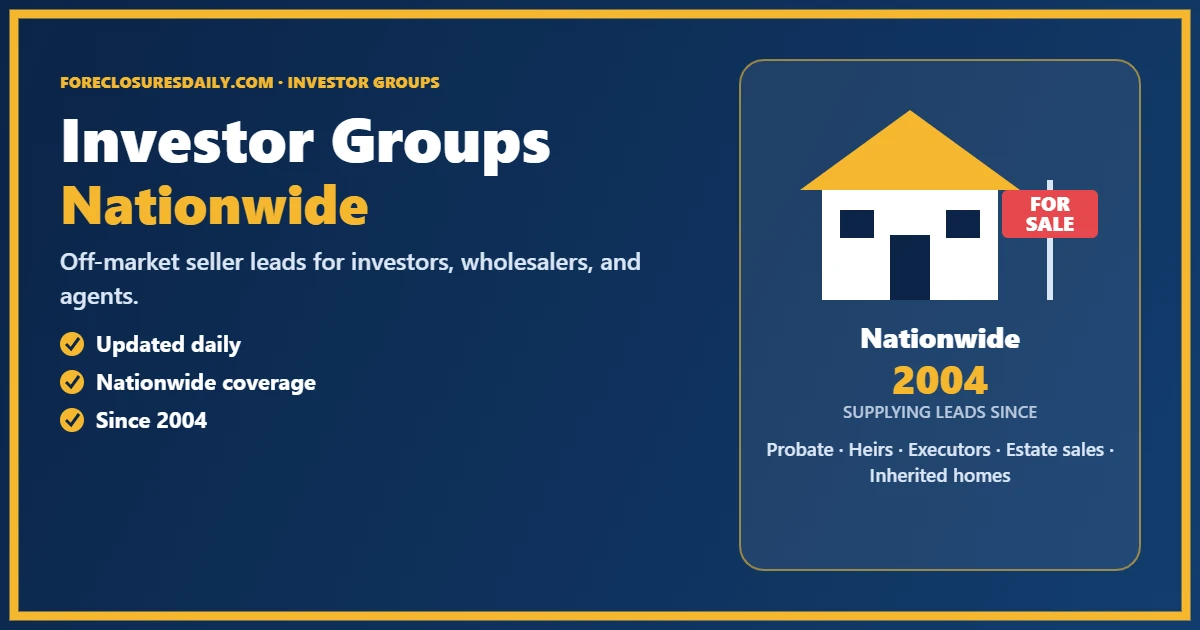 REIA meetings: real estate investor groups nationwide