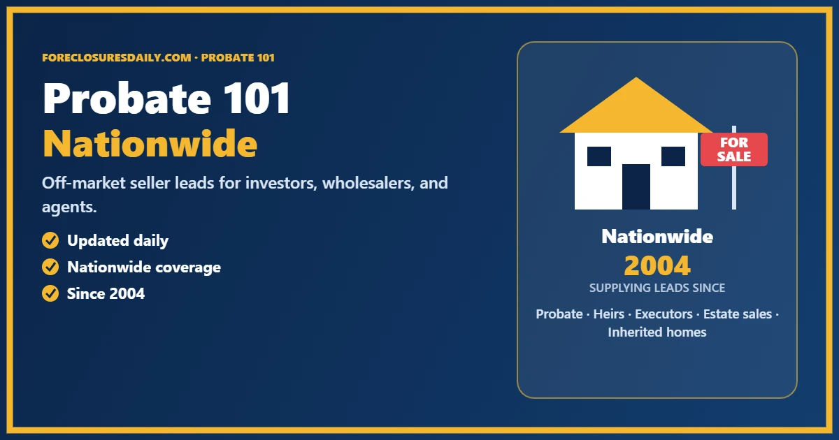 Kevin Sayles Probate Real Estate 101: Lessons and Pre-Probate Leads