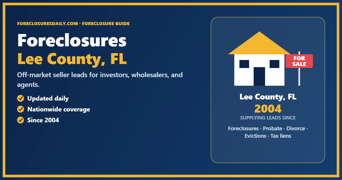 Foreclosures in Lee County, FL: Off-Market Property Leads