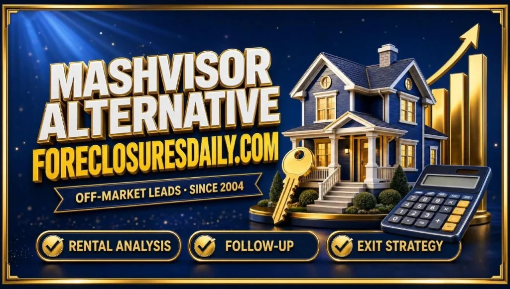 Mashvisor alternative: ForeclosuresDaily.com off-market leads