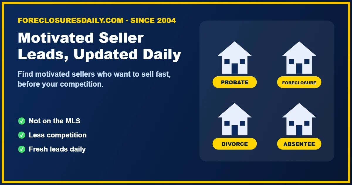 Investor working motivated seller leads