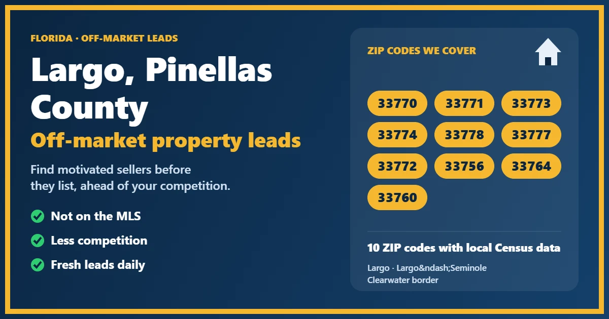 Off-market properties Largo Florida: single-family homes reviewed by an investor