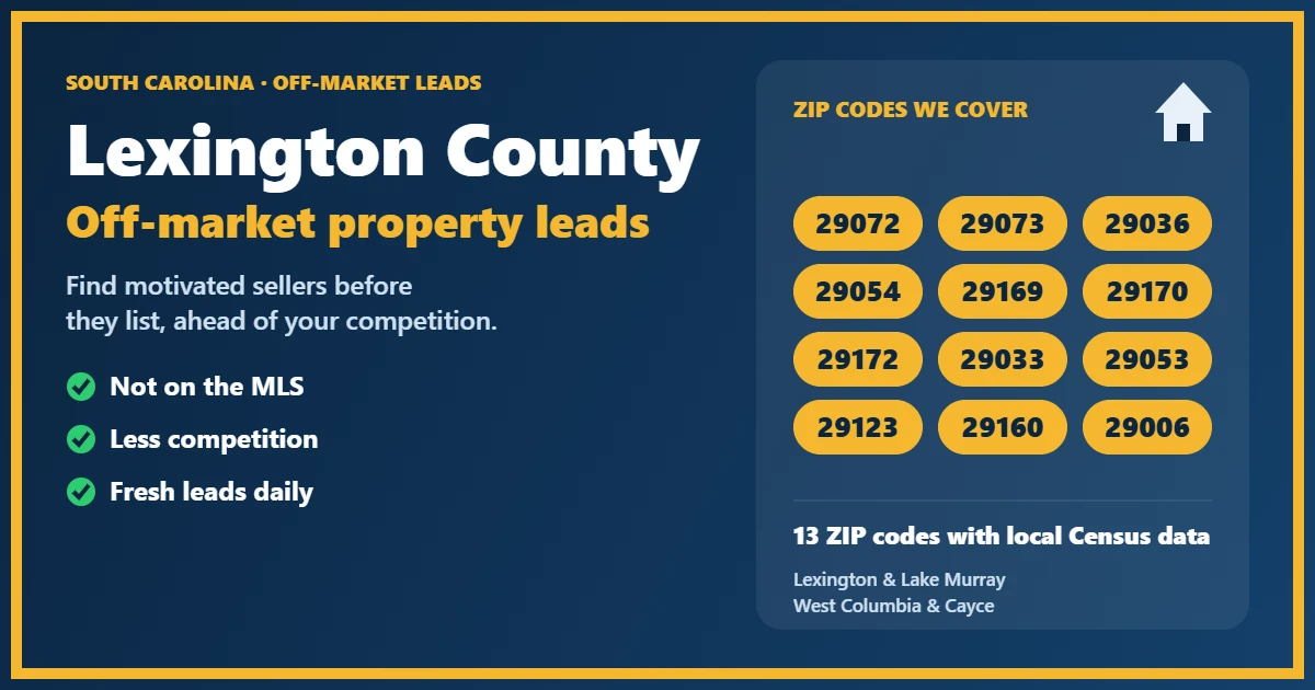 Investor reviewing off-market properties in Lexington County, South Carolina