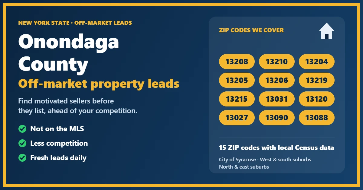 Renovated house representing off-market properties in Onondaga County, New York State