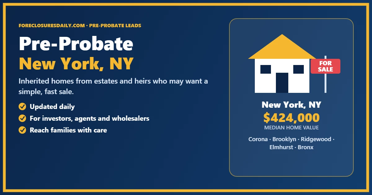 Pre-probate leads in New York