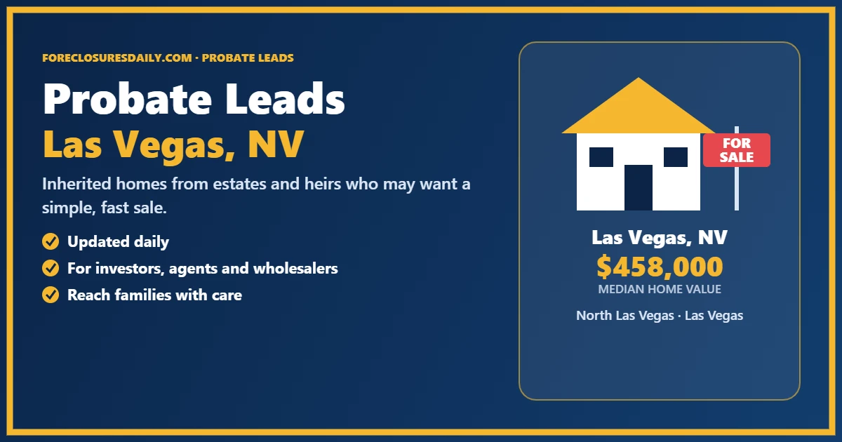 Probate real estate leads in Las Vegas, Nevada
