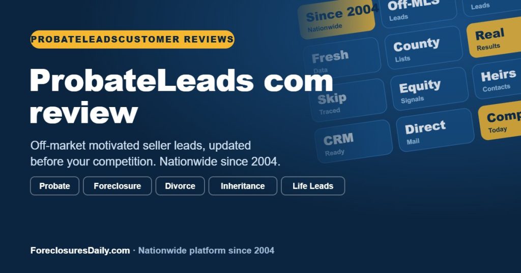 ProbateLeads com review | ForeclosuresDaily.com