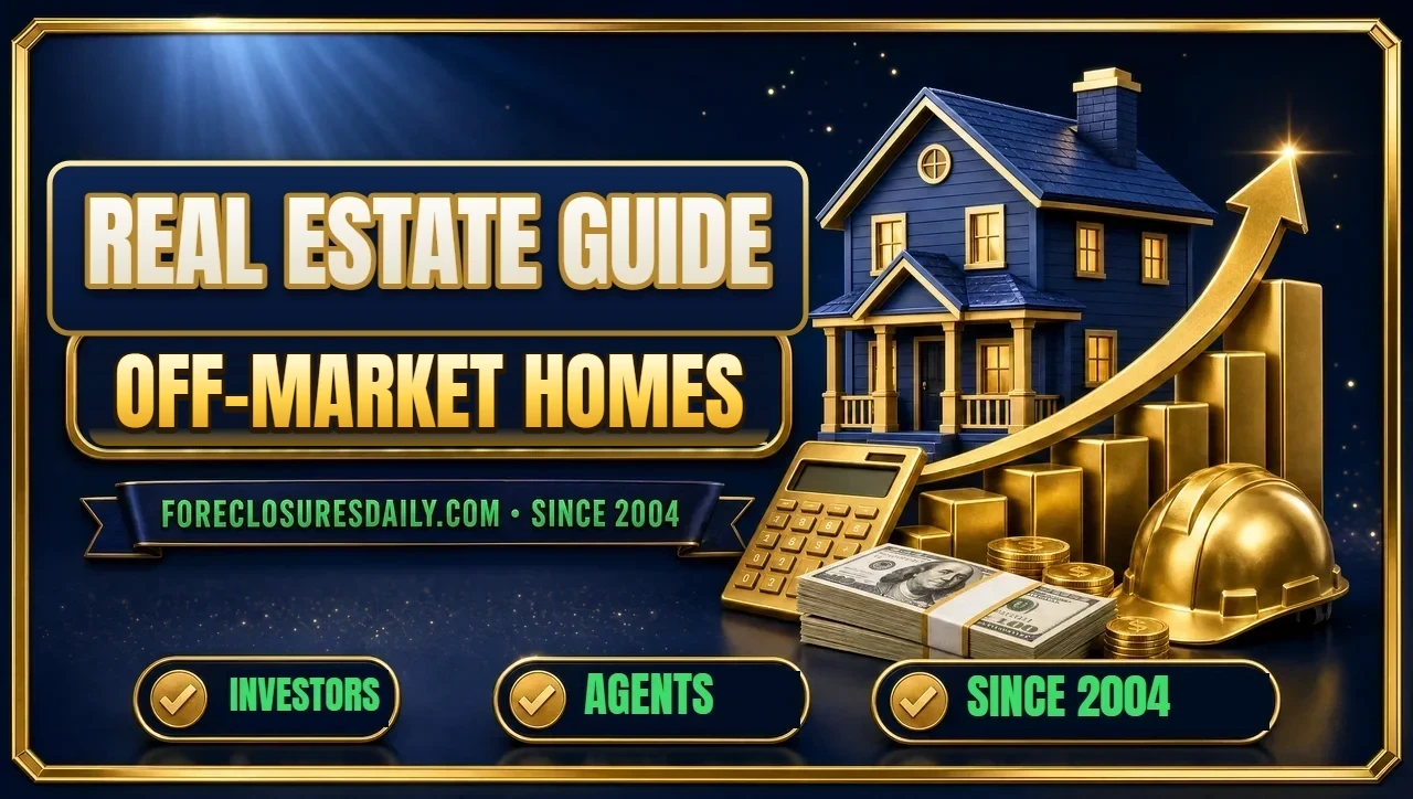 Real estate guide: Off-Market Homes, from ForeclosuresDaily.com
