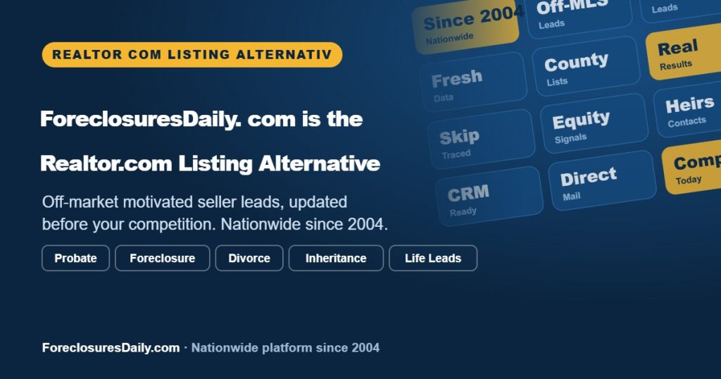 ForeclosuresDaily. com is the Realtor.com Listing Alternative | ForeclosuresDaily.com