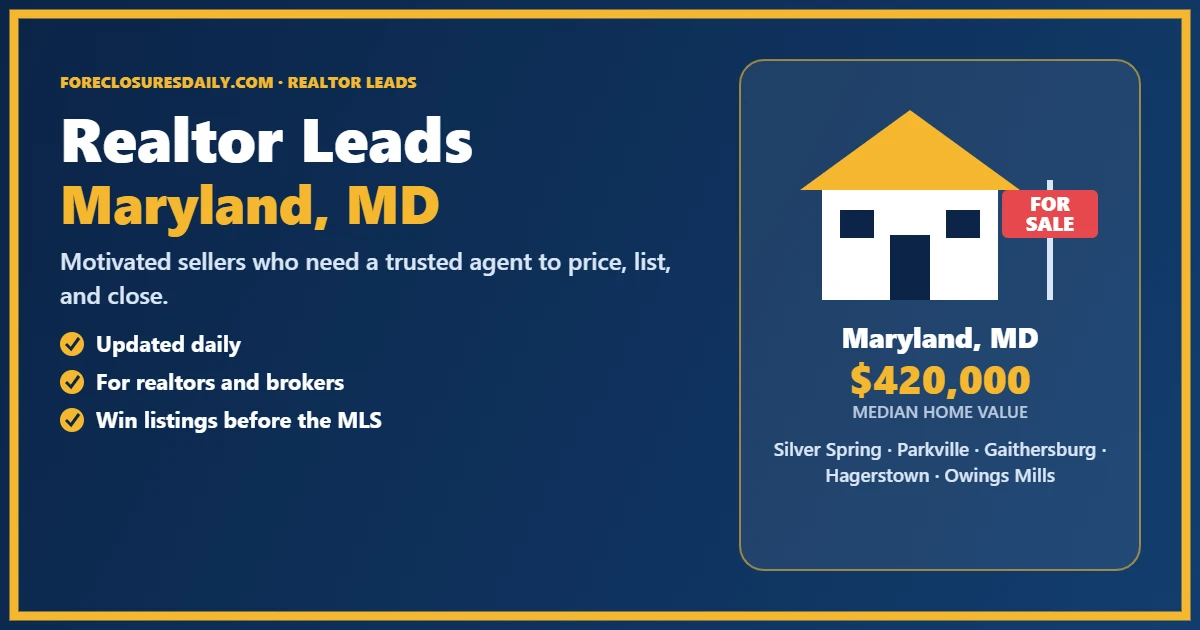 Realtor leads in Maryland
