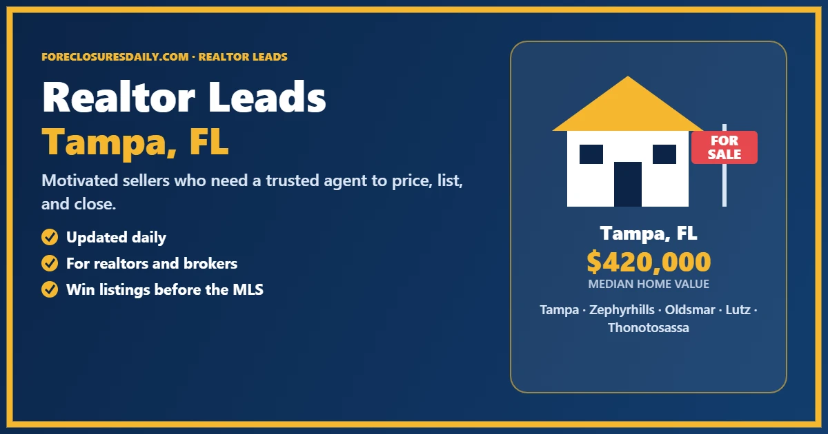 Realtor leads in Tampa, Florida