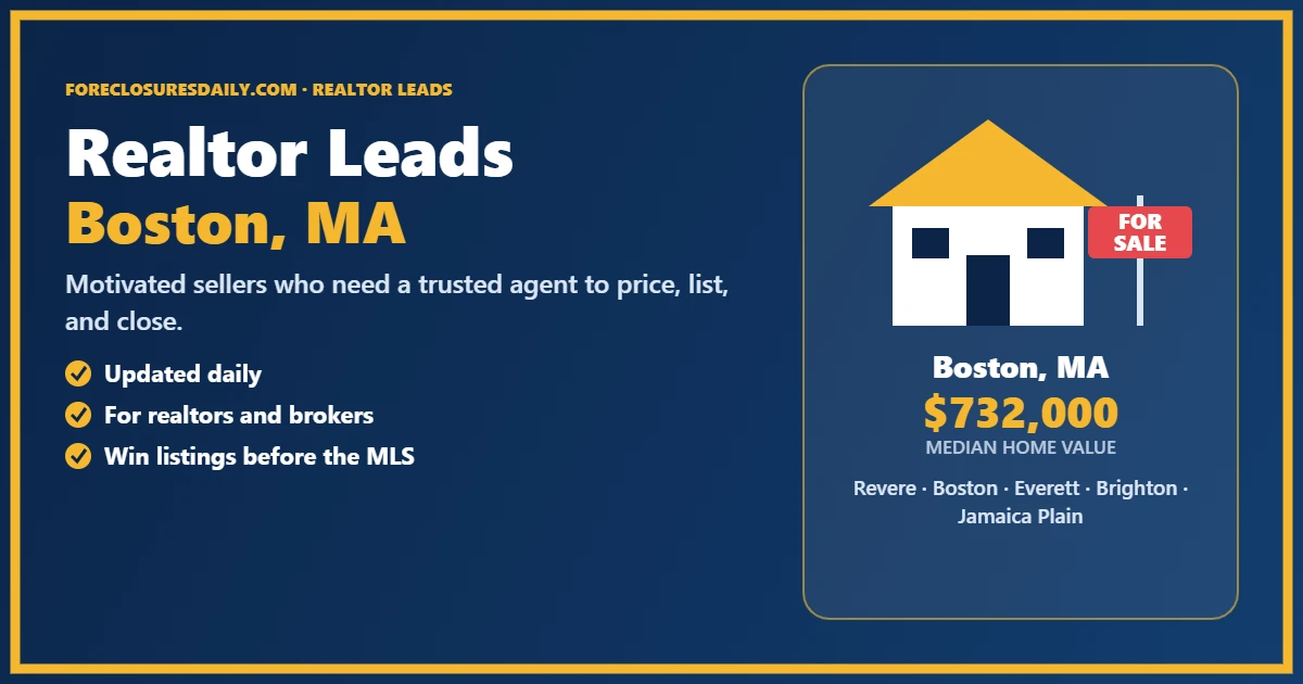 Realtor leads in Boston, Massachusetts