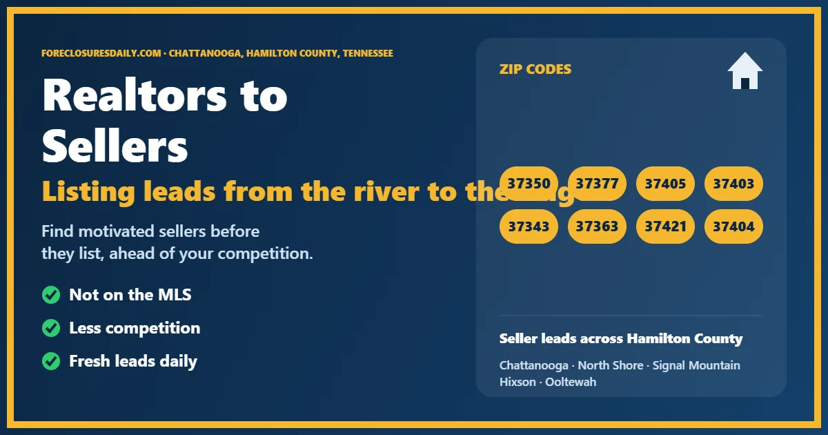 Connecting realtors to sellers in Chattanooga guide from ForeclosuresDaily.com