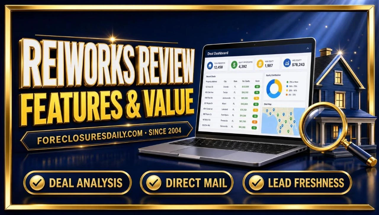 REIworks customer review: features, value and data | ForeclosuresDaily.com