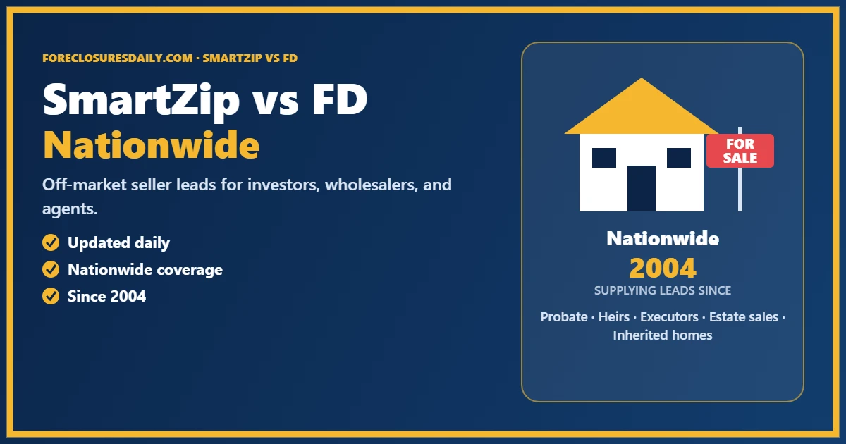 SmartZip vs ForeclosuresDaily.com: Which Fits Your Strategy?