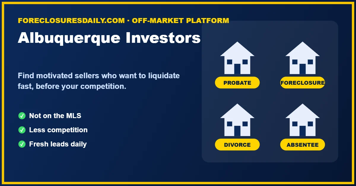 Albuquerque wholesale real estate investors finding off-market deals
