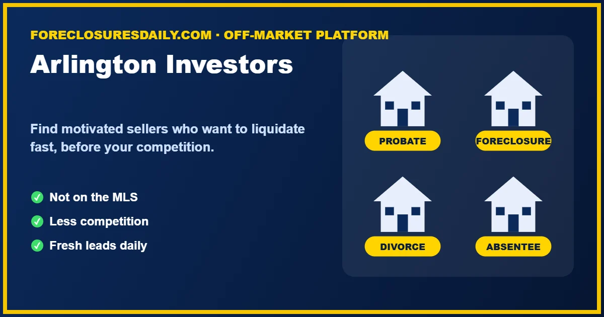 Arlington wholesale real estate investors finding off-market deals
