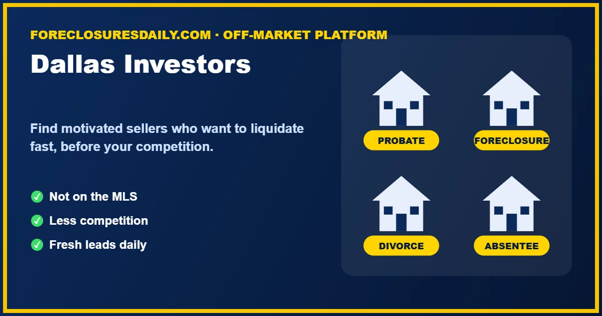 Dallas wholesale real estate investors finding off-market deals