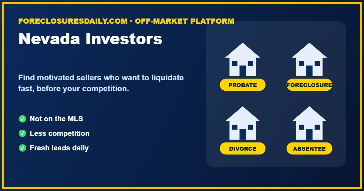 Nevada wholesale real estate investors finding off-market deals