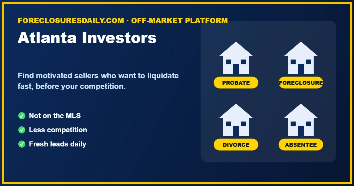 Atlanta wholesale real estate investors finding off-market deals