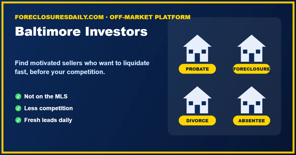 Baltimore wholesale real estate investors finding off-market deals