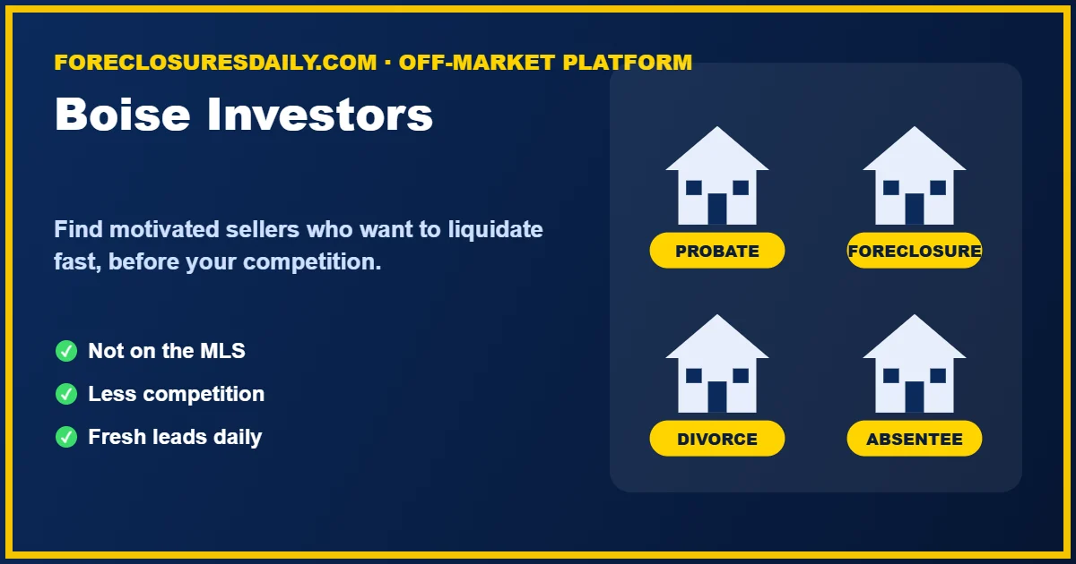 Boise wholesale real estate investors finding off-market deals