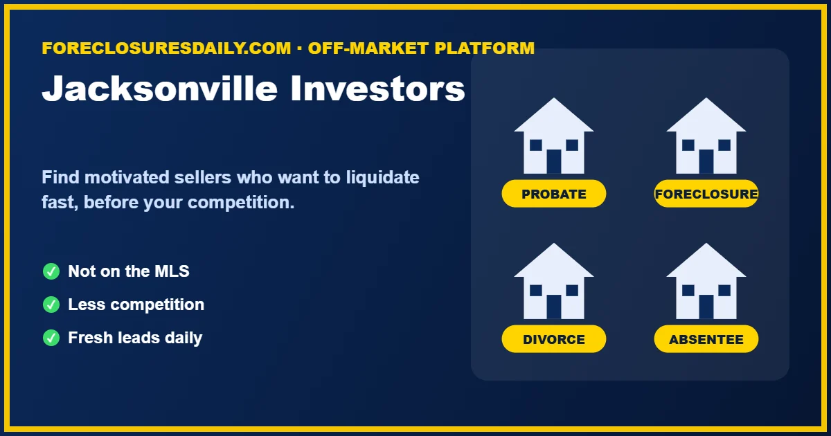 Jacksonville wholesale real estate investors finding off-market deals