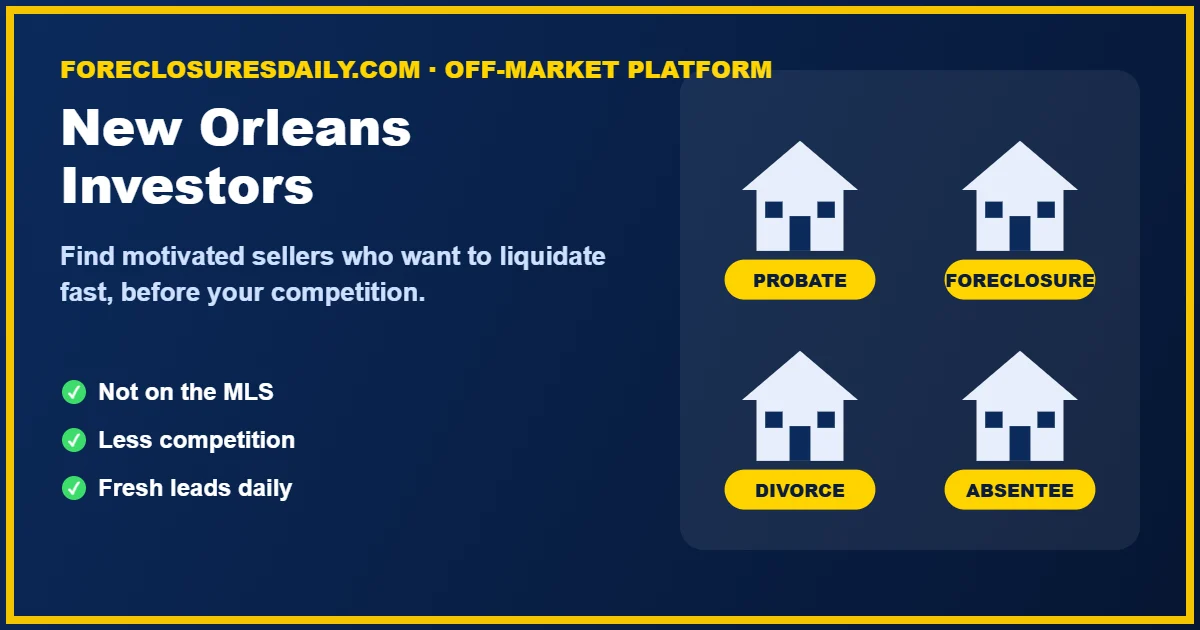 New Orleans wholesale real estate investors finding off-market deals