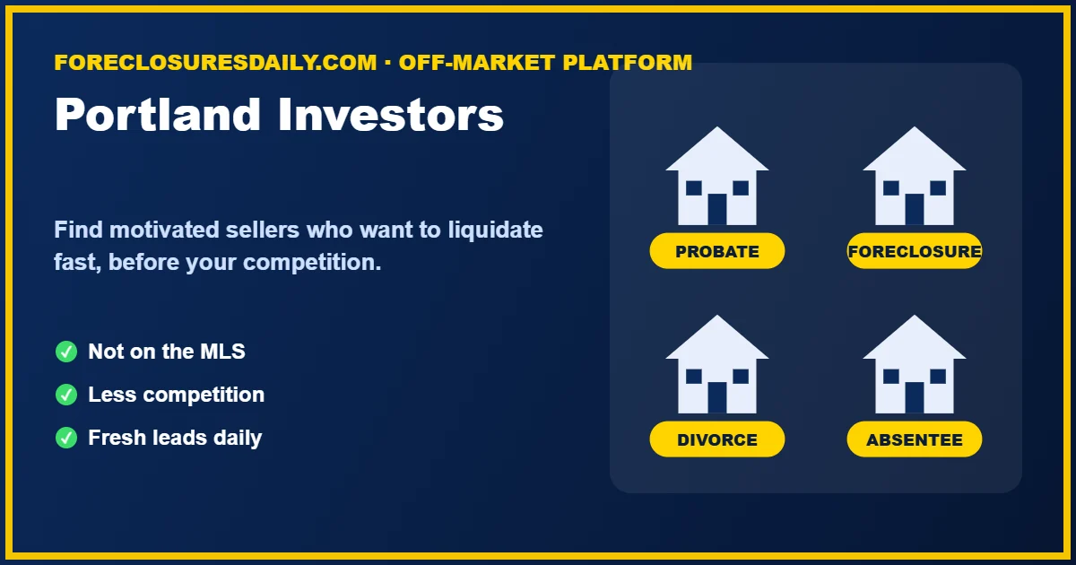 Portland wholesale real estate investors finding off-market deals